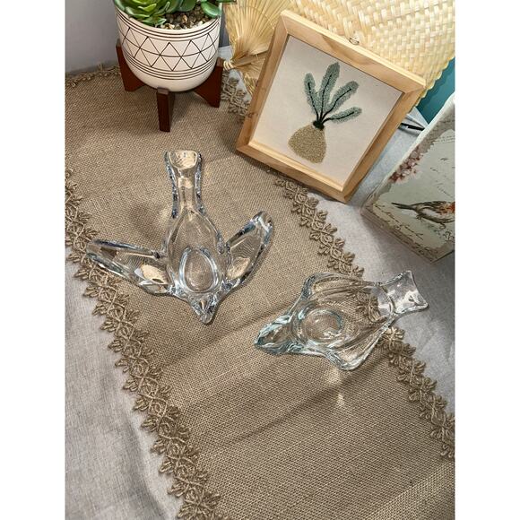 Vintage Princess House Crystal Bird Candy Dish Bundle Set Lot Home Accent Decor - Picture 6 of 11